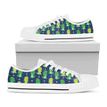 Cute Dino T-Rex Pattern Print White Low Top Sneakers