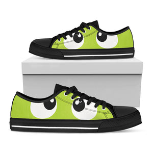 Cute Frankenstein Face Print Black Low Top Sneakers