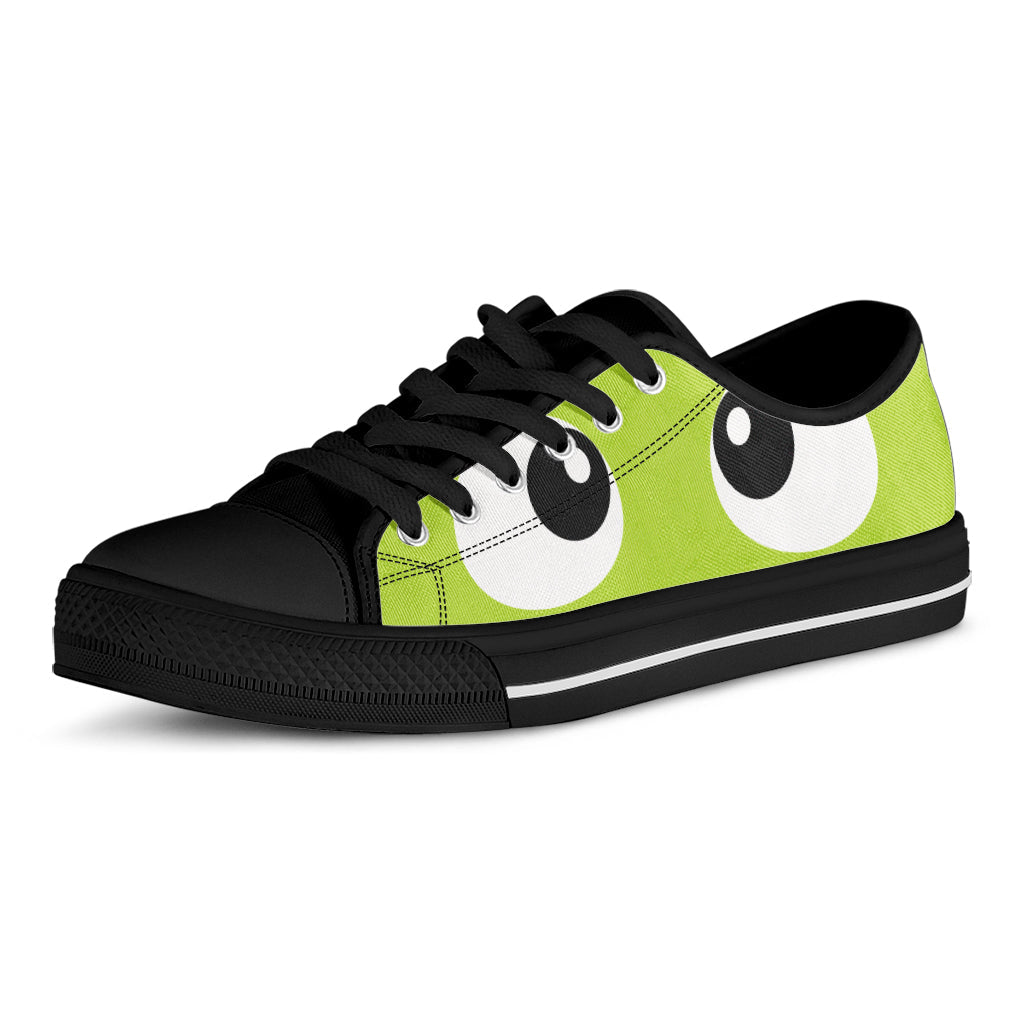 Cute Frankenstein Face Print Black Low Top Sneakers