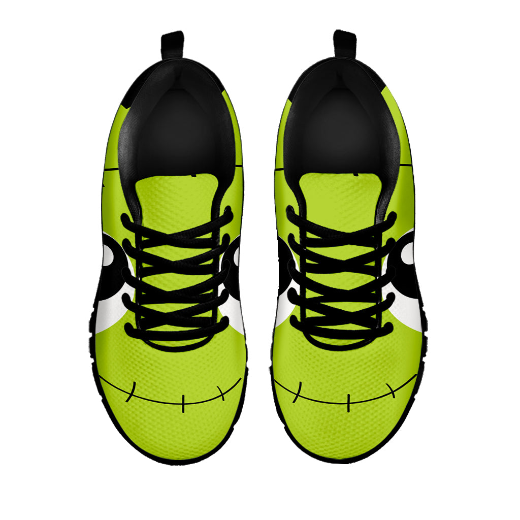 Cute Frankenstein Face Print Black Running Shoes