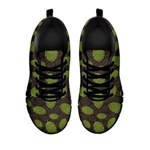 Cute Hop Cone Pattern Print Black Running Shoes