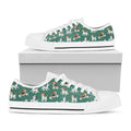 Cute Jack Russell Terrier Pattern Print White Low Top Sneakers