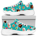 Cute Japanese Sushi Pattern Print White Chunky Shoes