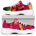 Cute Orchid Print White Chunky Shoes