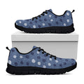 Cute Polka Dot Denim Jeans Pattern Print Black Running Shoes