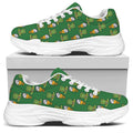 Cute Shamrock Saint Patrick's Day Print White Chunky Shoes