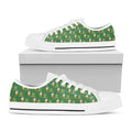 Cute Shamrock Saint Patrick's Day Print White Low Top Sneakers