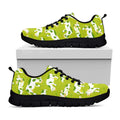 Cute Smiley Cow Pattern Print Black Running Shoes