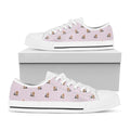 Cute Yorkshire Terrier Pattern Print White Low Top Sneakers