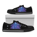 Dark Capricorn Zodiac Sign Print Black Low Top Sneakers