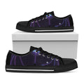 Dark Libra Zodiac Sign Print Black Low Top Sneakers