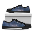 Dark Nebula Universe Galaxy Space Print Black Low Top Sneakers