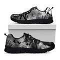 Dark Samurai Warrior Print Black Running Shoes