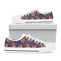Denim American Eagle Pattern Print White Low Top Sneakers