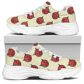 Devil Emoji Pattern Print White Chunky Shoes