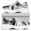 Diamond Print White Chunky Shoes
