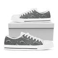 Dinosaur Fossil Pattern Print White Low Top Sneakers