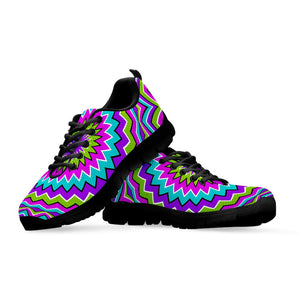 Dizzy Circle Moving Optical Illusion Black Running Shoes