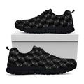Dot Geometric Square Pattern Print Black Running Shoes