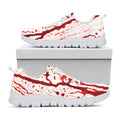 Dripping Blood Print White Running Shoes