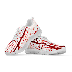 Dripping Blood Print White Running Shoes