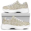 Egypt Hieroglyphs Pattern Print White Chunky Shoes