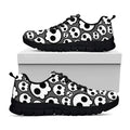 Emo Skull Pattern Print Black Running Shoes