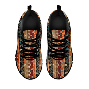 Ethnic Boho Tribal Pattern Print Black Running Shoes