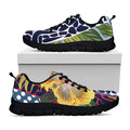 Exotic Patchwork Pattern Print Black Running Shoes