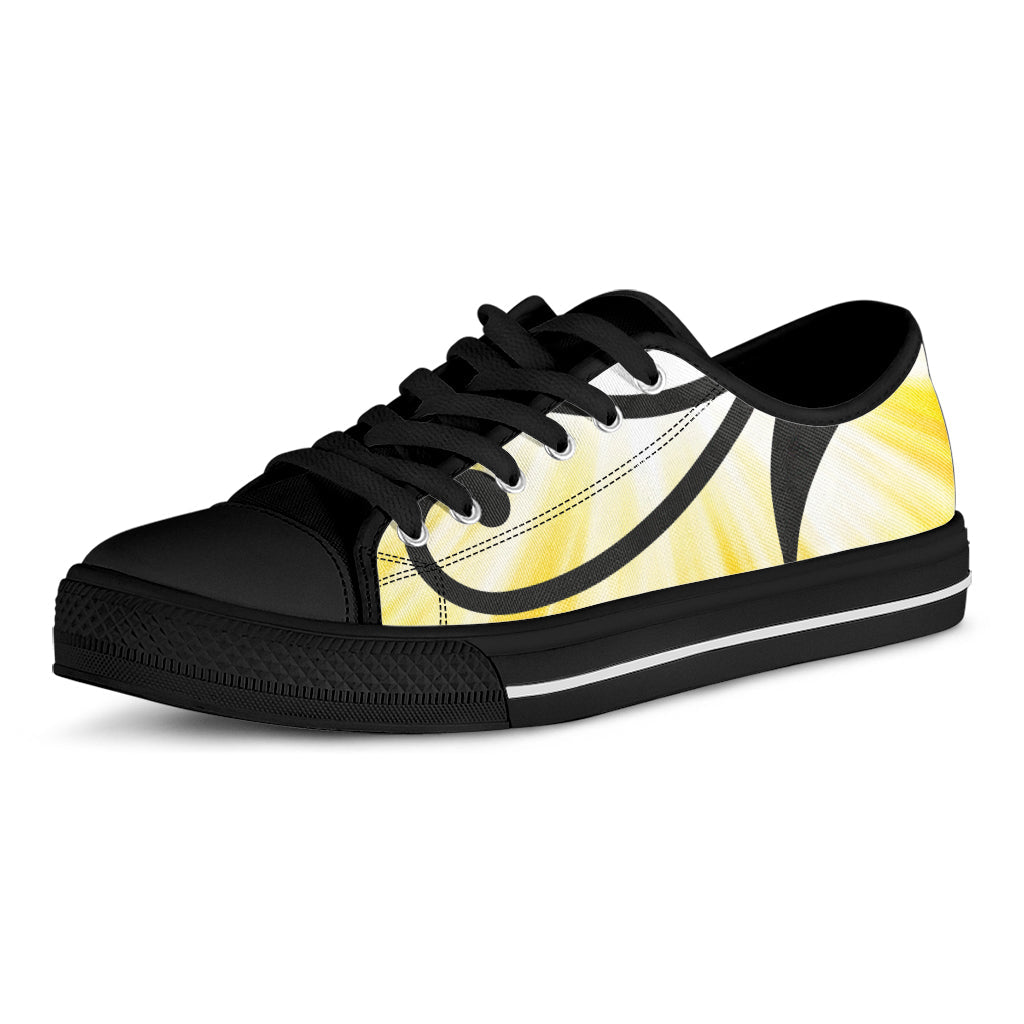 Eye Of Horus Symbol Print Black Low Top Sneakers