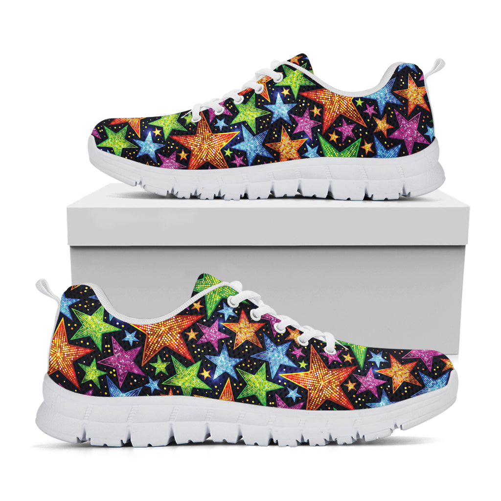 Fantastic Star Pattern Print White Running Shoes