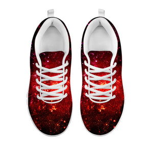Fiery Nebula Universe Galaxy Space Print White Running Shoes
