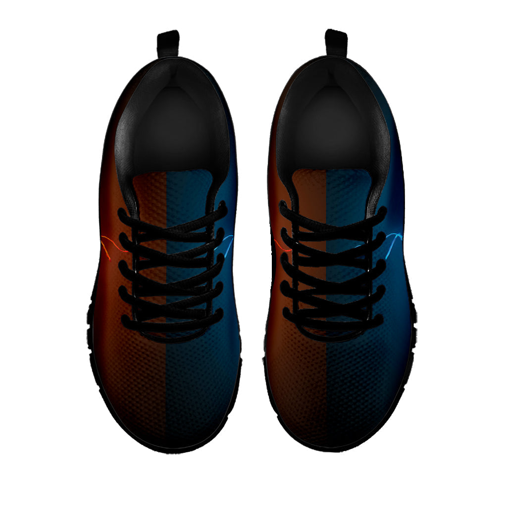Fire And Ice Dragons Print Black Running Shoes