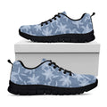 Floral Denim Jeans Pattern Print Black Running Shoes