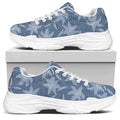 Floral Denim Jeans Pattern Print White Chunky Shoes