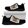 Four Jacks Playing Cards Print Black Running Shoes