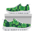 Four-Leaf Clover St. Patrick's Day Print White Running Shoes