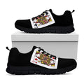 Four Queens Playing Cards Print Black Running Shoes
