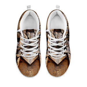 Freemasonry Emblem Print White Running Shoes