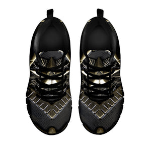 Freemasonry Medal Print Black Running Shoes