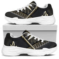 Freemasonry Medal Print White Chunky Shoes