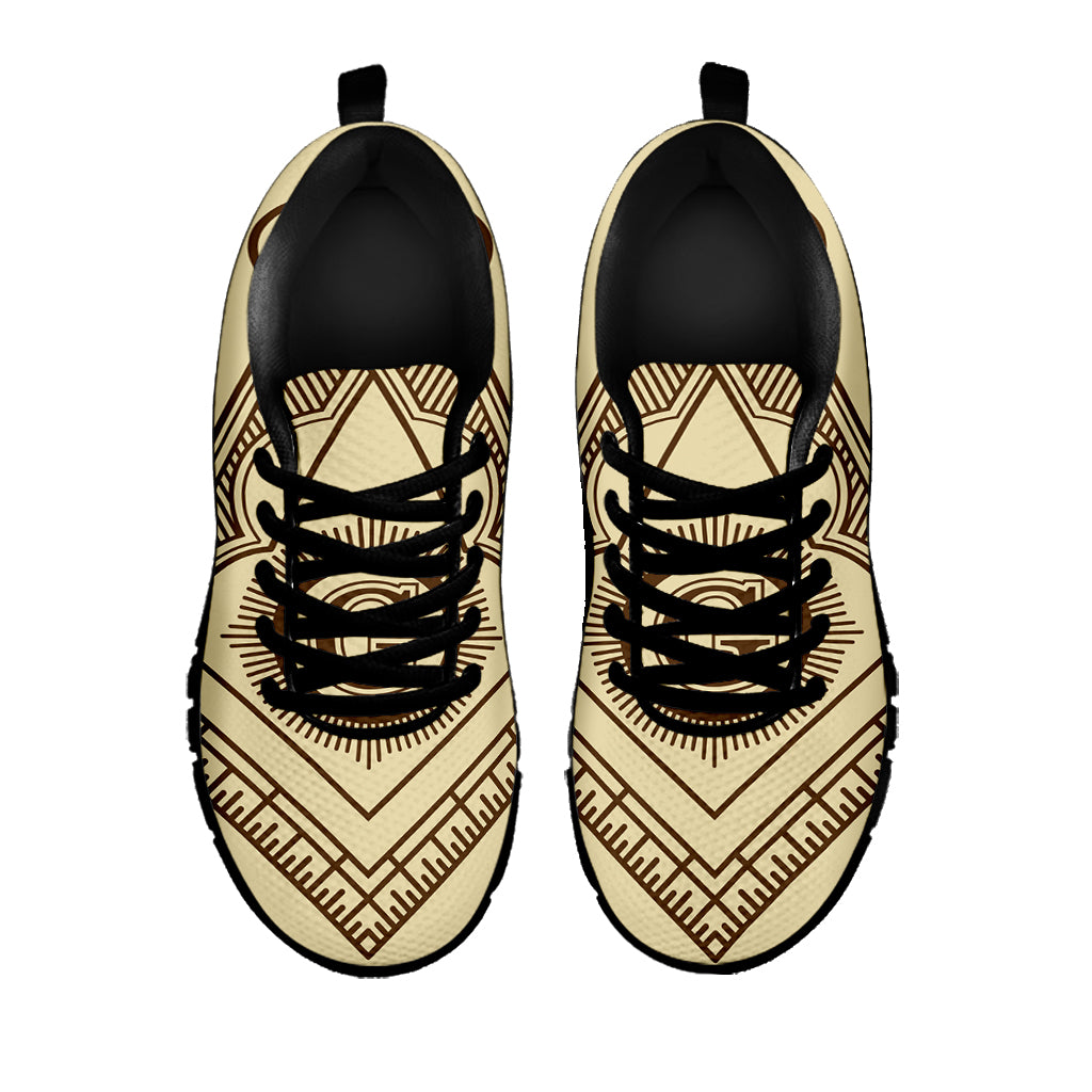 Freemasonry Symbol Print Black Running Shoes