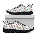 French Bulldog Reading Book Print Black Running Shoes