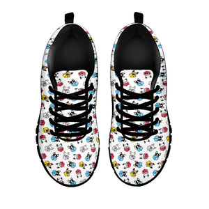 French Bulldog Reading Book Print Black Running Shoes