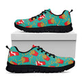 French Fries And Cola Pattern Print Black Running Shoes
