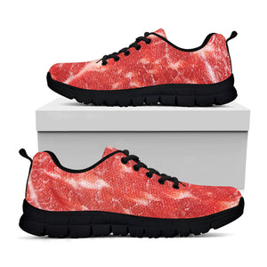 Fresh Meat Print Black Running Shoes