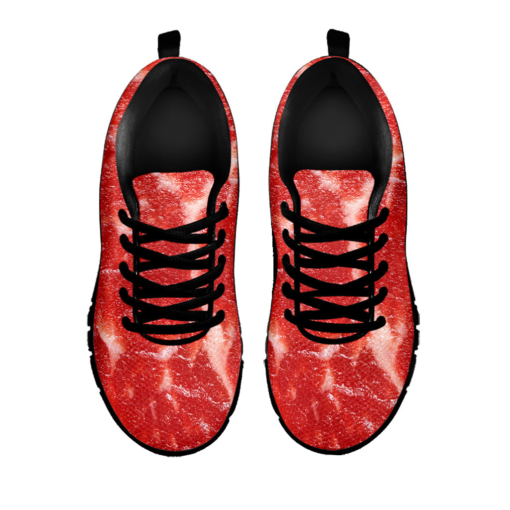 Fresh Meat Print Black Running Shoes
