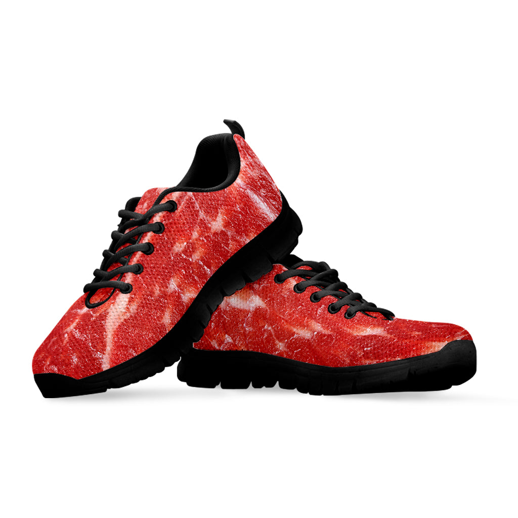 Fresh Meat Print Black Running Shoes