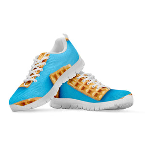Fresh Waffles Print White Running Shoes