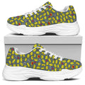 Frog Faces Pattern Print White Chunky Shoes